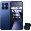 XIAOMI Smartphone Xiaomi 17T Pro 5G, 512GB di memoria, 12GB di RAM, display da 6.83", batteria da 7000mAh, colore blu scuro (con cuffie Bluetooth)