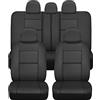 BDK Coprisedili per auto in pelle sintetica con motivo coccodrillo nero - universale compatibile con airbag - coprisedili anteriori e posteriori per auto, camion, furgoni, SUV