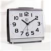 RiseNova Sveglia al quarzo senza ticchettio, sveglia silenziosa alimentata a batteria, timer sveglia da comodino con display luminoso e grande, orologio da scrivania silenzioso affidabile per camera