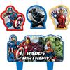 amscan Set di candele di compleanno Marvel Avengers, 3,6 x 4,3 cm e 9,4 x 5,6 cm (4 pezzi), decorazioni multicolore per torte per compleanni e feste per bambini