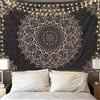 Edeesky Arazzo mandala nero da appendere alla parete, arazzo psichedelico estetico indiano hippie decorazione da parete bohemien arte bohémien decorazione per la casa per camera da letto, soggiorno,