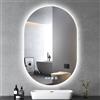 Litglobe Specchio Bagno con Luce 50 x 75 cm,Specchio Bagno LED con Antiappannamento,Specchi𝗼 da Bagn𝗼 con Interruttore Touch,3000K-6500K Dimmerabile,Orizzontale/Verticale