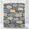 Generic Tende Doccia Muro di Pietra Retrò Tende da Doccia Antimuffa 150x200 cm Struttura Della Pietra Ardesia 3D Shower Curtain Tendina per Vasca da Bagno Tessuto Impermeabile Polyester Lavabile B/600