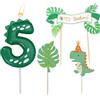 Augesak Candele Numero Compleanno, Candele Dinosauro 5 Anni, con Decorazione Torta, Decorazioni Compleanno 5 Anni