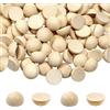 TOAOB THE ONE AND ONLY BABY TOAOB 100 Pezzi Mezza Palline in Legno Naturale Mezze Sfere Metà Perline 25mm Senza Foro Perle per Natalizi Decorazioni e Feste Progetti Fai da Te