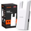 Tenda Ripetitore WiFi Extender e Access Point, Velocità Single Band 300Mbps, Porta Ethernet, Copertura fino a 120 m², Compatibile con i principali modem router Wi-Fi, Bianco(R10)