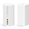 Tenda Nova MX12-2 Pack (220m², GE), AX3000 Mesh Wi-Fi 6 System, ampia copertura Wi-Fi fino a 220㎡, 1.7 GHz Quad-Core CPU, porte LAN Gigabit, supporta Alexa