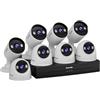 Tenda kit di telecamere di sorveglianza PoE per esterno, 8 telecamere CCTV 4MP da esterno + HDD da 1 TB + NVR (supporta fino a 10 TB) per videosorveglianza 24/7, telecamera IP PoE con rilevamento pers