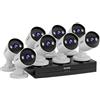 Tenda Kit di Telecamere di Sorveglianza PoE per Esterni, 8 Telecamere CCTV da Esterno da 4 MP + NVR, Supporta HDD fino a 10 TB (HDD non Incluso), Videosorveglianza 24/7, Rilevamento AI