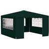 vidaXL Gazebo Professionale con Pareti 4x4 m Verde 90 g/m²