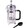Ruilogod Glass Coffee Tè Maker PLUNGER French Press Pot 600ml argento tono