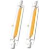 Generico 118mm 20W R7S LED Lampadina, 220V T3 20w Equivalente a 200W Lampada Alogenaluminosità, R7S COB 4500K Bianco Naturale 2000LM Sfarfallio, Illuminazione Fascio 360°, 2pcs