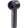 FUNJEO GF02 Ventilatore Portatile da Mano, Velocità Regolabili (1-199), Ricarica Rapida 2.0, Batteria da 3500 mAh, per Viaggi/Sport/Campeggio/Lavoro (Grigio)