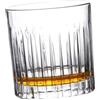 TOYANDONA Bicchiere Old Fashioned in Vetro per Whisky Design Classico a Righe, Resistente, Comodo da Tenere, per Attività All'aperto e Campeggio