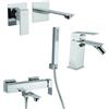 Mamoli Set miscelatori Mamoli Blade gruppo vasca lavabo a muro e bidet per piletta click clack
