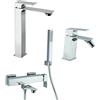 Mamoli Set miscelatori Mamoli Blade gruppo vasca lavabo alto e bidet per piletta click clack