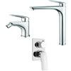 Mamoli Set miscelatori Mamoli Penelope incasso doccia con deviatore due uscite lavabo alto e bidet