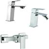 Mamoli Set miscelatori Mamoli Blade doccia esterno lavabo e bidet per piletta click clack
