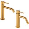 Arcdesign Selection Set miscelatori lavabo e bidet con piletta click clack INCLUSA forma tonda oro spazzolato
