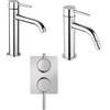 Arcdesign Selection Set miscelatori incasso doccia con deviatore lavabo e bidet con piletta click clack INCLUSA forma tonda cromo