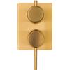 Arcdesign Selection Miscelatore incasso doccia con deviatore due uscite forma tonda oro spazzolato