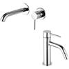 Arcdesign Selection Set miscelatori lavabo a muro e bidet forma tonda cromo