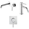 Arcdesign Selection Set miscelatori incasso doccia una uscita lavabo a muro e bidet forma tonda cromo