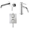 Arcdesign Selection Set miscelatori incasso doccia con deviatore lavabo a muro e bidet forma tonda cromo