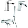 Mamoli Set miscelatori Mamoli Blade gruppo vasca lavabo e bidet per piletta click clack