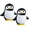 LIFKOME Contenitore a Forma di Pinguino in Plastica Nera, Set 2 Pezzi, Contenitore Versatile per Cucina e Bagno, Montaggio Senza Fori e Segni