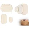 Lhbwhiz Base per Cestino in Legno Naturale di 3 Misure,per Uncinetto,Base per Cestino in Legno massello Vuota,Cestino per Uncinetto,Base in Legno,Base in Legno,Base per Borsa con Foro(ovali)