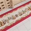 PETTI Artigiani Italiani - Tappeto Natalizio Cucina Antiscivolo Lavabile in Lavatrice, Passatoia Natalizia, Decorazione Natale Cucina 52x180 cm Vintage Xmas, Made in italy