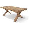 KONTE.DESIGN Tavolo allungabile AMALFI in legno effetto rovere rustico e gambe a X, allungabile 180x90 cm - 260x90 cm