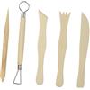 HOMSFOU Set di Strumenti la Scultura in Argilla Beige in Legno e Metallo, per Pottery e DIY, per Back To School Party Funzioni di Forming e Smoothing