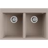 Elleci Lavello Elleci Incasso 2 vasche 80x53 Quadra 340 Granitek Tortora LGQ34043BTP
