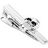 Dsnyu Fermacravatta da uomo, in acciaio inox, stile vintage, con teschio, per smoking, camicia, accessori da donna, argento e nero, regalo per compleanno, 5 x 0.6 cm, Nessuna pietra preziosa