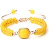 Dsnyu Braccialetti di perline per le donne gialli, bracciale da uomo gioielli regolabile pietra accessori moda 1 pezzo, 6.69-11, Pietra