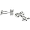 Dsnyu Gemelli in argento per uomo, kit di gemelli meccanici con catena per abito smoking, camicia, accessori, gioielli con scatola, 2 x 0.8 cm, Nessuna pietra preziosa