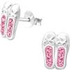 Monkimau Orecchini ballerina in argento 925, orecchini ipoallergenici per bambini, gioielli per bambine, idea regalo