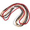 TOPPERFUN 5pezzi Collana in Legno Naturale Perline Rotonde Stile Tribale Etnico Elegante per Uomo e Donna Adatto per Uso Quotidiano o Feste