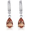 floweragrant Orecchini D'Argento Per Donne, Orecchini A Clip Con Pietre Preziose Per Le Donne Orecchini In Argento Sterling 925 Massiccio Con Cambio Di Colore, Gioielli Da Sposa Raffinati Regali Per Ragazza, Mogl