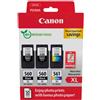 Canon 3712C012 cartuccia d'inchiostro 3 pz Originale Resa elevata (XL) Nero, Ciano, Magenta, Giallo - 3712C012