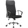 Piushopping ZIK - Sedia Ufficio con Supporto Lombare, Poltrona Ufficio Presidenziale Ergonomica con Ruote per Parquet in Rete Traspirante, Seduta Comoda Imbottita con Gommapiuma 7cm, Sedie con Portata 150Kg