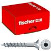 Fischer Viti Power Fast II FPF CTP 5,0x40 per Legno o Truciolare, Filetto Parziale, Torx, Testa Svasata Piana, Zincatura Bianca (200 Pz.), blu passivato.