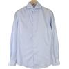 Suitsupply Camicia Uomo 37/14 1/2 Extra Slim Blu Cotone Puro Striato Formale