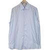 Suitsupply Camicia Uomo 45-7/17 3/4L Slim Fit Formale Button-Up Blu Cotone Puro