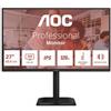 AOC MONITOR 27 LED IPS FHD 16:9 4MS 300 CDM 120hz, PIVOT, VGA/DP/HDMI, MULTIMEDIALE