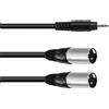 Omnitronic 30225158 cavo adattatore XLR [spina jack 1x 3,5 mm - 2x XLR Plug 3 Po