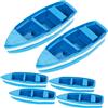 Homoyoyo Barca Miniatura Blu in Resina 6 Pezzi Decorazione Spiaggia per Casa Bambole e Accessori Paesaggio Micro Decorativo