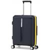 Eminent Finno Trolley Bagaglio a Mano 55x40x20, Espandibile, Rigido, 4 Ruote, Leggero, Lucchetto TSA, 2,5 kg, 39L, Valigia Cabina Viaggio Aereo Blu